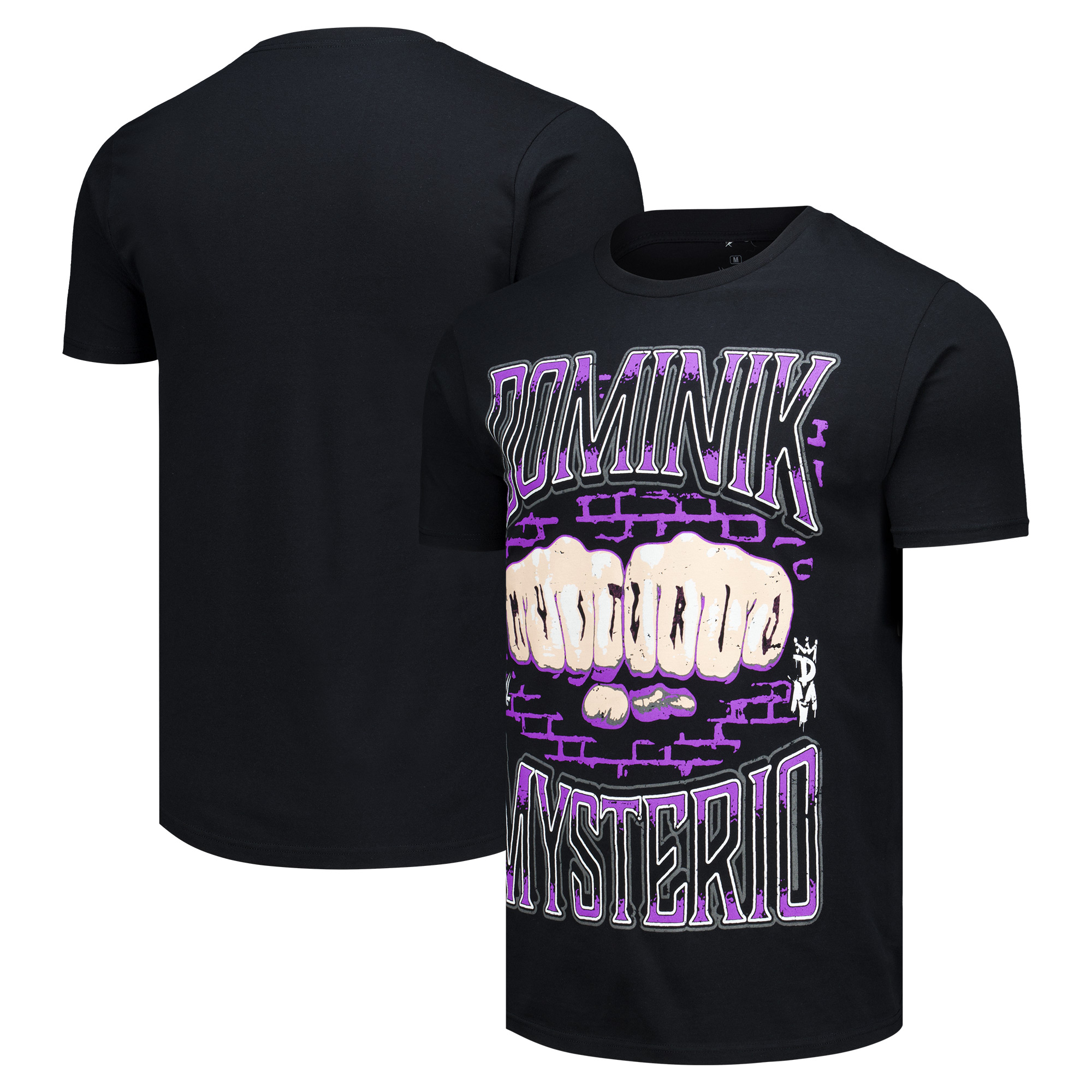 Ripple Junction Herren-T-Shirt in Schwarz mit Dominik Mysterio Knuckles-Motiv Image