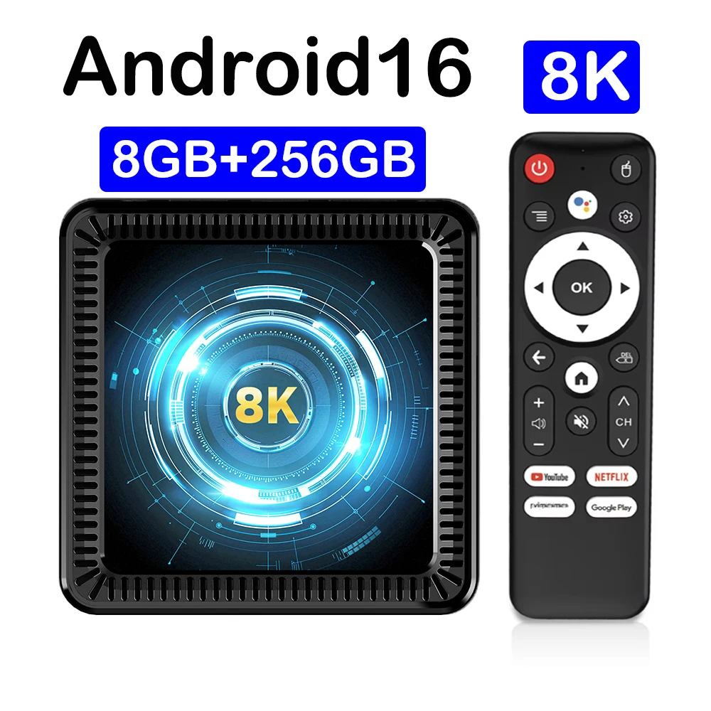 Q19 Smart TV Box Android 16 Allwinner H618 8 GB 128 GB 256 GB Media Player Google Assistant BT6.0 Wifi 5G 8K Sehr schnelle Set-Top-Box Image