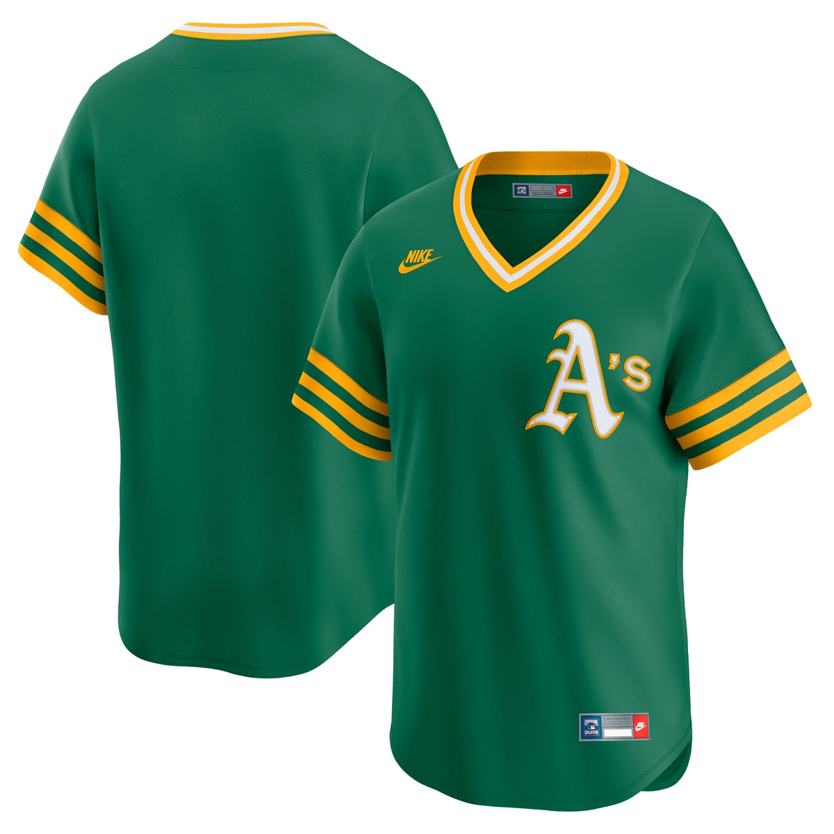 Footballtrikot NIKE "Nike Trikot Oakland Athletics Nike MLB Limited Cooperstown", Damen, Gr. XXL, grün, 100% Polyester, Trikots