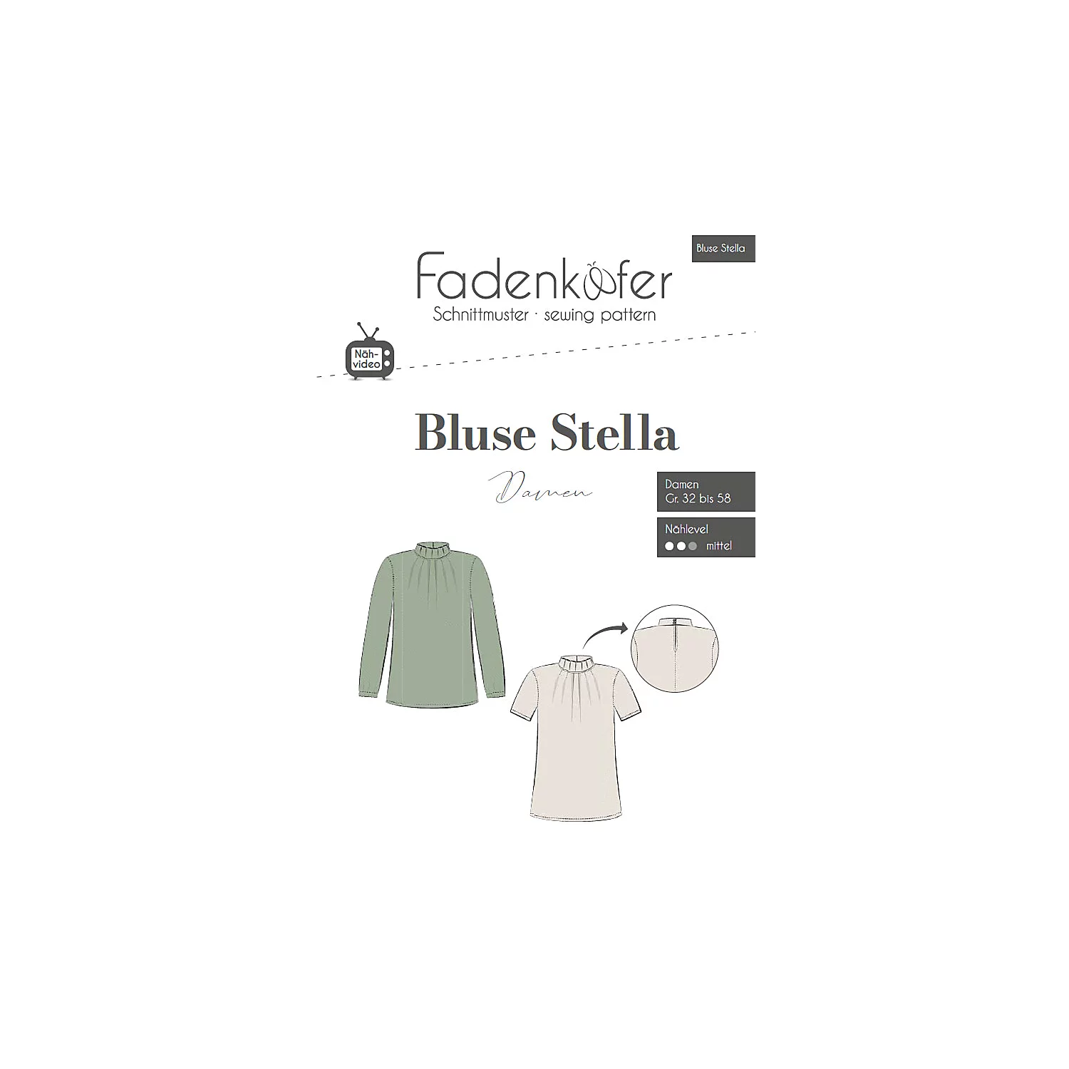 Fadenkäfer Schnitt Bluse Stella für Damen