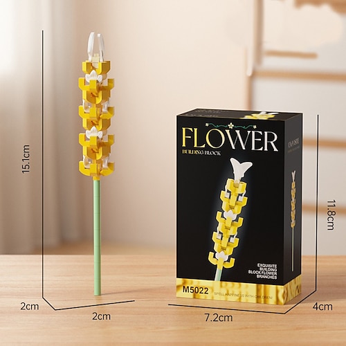 Exquisite Blumenstrauß-Bausteine; Heimdekoration; romantische Blumenstrauß-Bausteine, Weihnachts-, Halloween- und Geburtstagsgeschenke Image