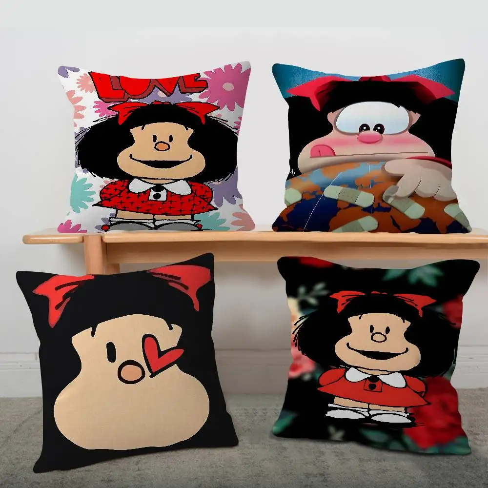 Cartoon Maufaldas personalisierte Kissenbezug Kinder Schlafzimmer Wild Party Dekor Kissenbezug Kind Geburtstag Dusche Geschenk Image