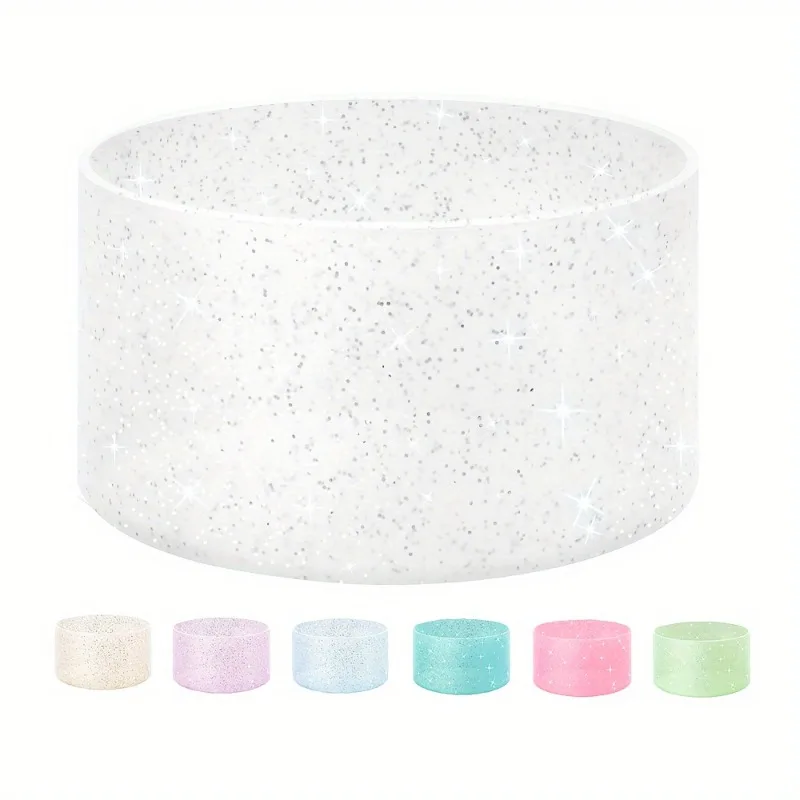 1 Stück Silikon-Cup-Bodenhülse, rutschfeste Twinkle Cup-Stiefelabdeckung, Tassenzubehör für 20–40 Unzen Becher und Hydroflasche 12–24 Unzen Image