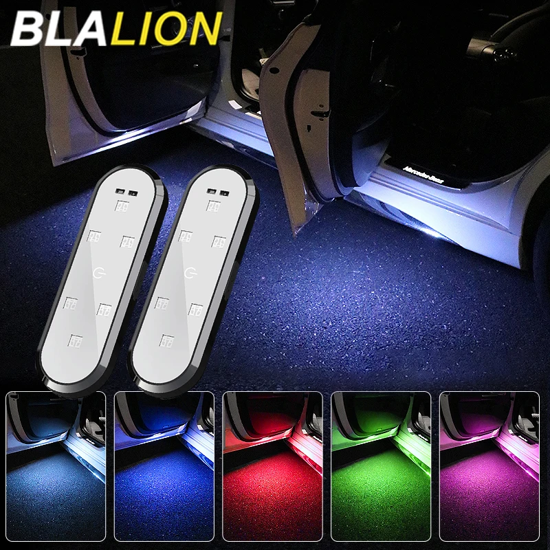 BLALION Autotürleuchten, LED-Willkommenslicht, magnetische Steuerung, USB-Aufladung, automatische offene Tür, sichere Antikollisions-Notfallsignallampe Image