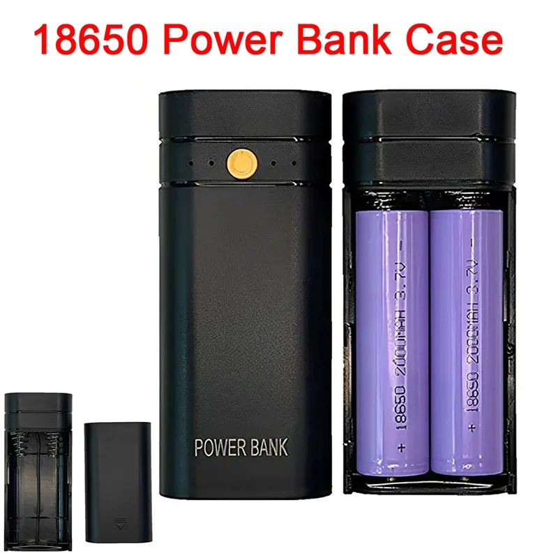 2X 5V 18650 Batterie Ladegerät Tragbare Power Bank Fall DIY Schnelle Lade USB Power Bank Lade Shell Power Bank ladung Lagerung Box Image