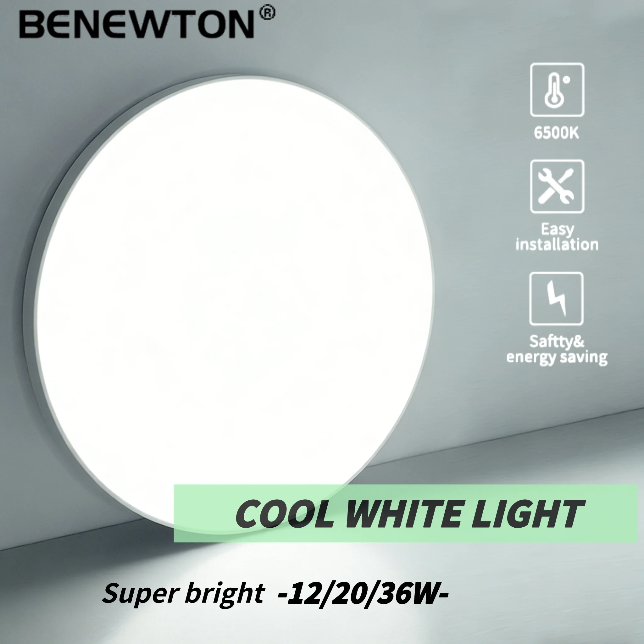 LED-Deckenleuchte, staubdicht, feuchtigkeitsbeständig, kühles weißes Licht, moderne runde LED-Deckenleuchten, Schlafzimmer, Badezimmer, Esszimmer, Küche