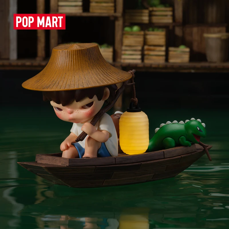 POP MART Hirono Floating Market Figur Blind Box Spielzeug Mystery Box Guess Bag Puppe Niedliche Anime Figur Desktop Ornamente Sammlung