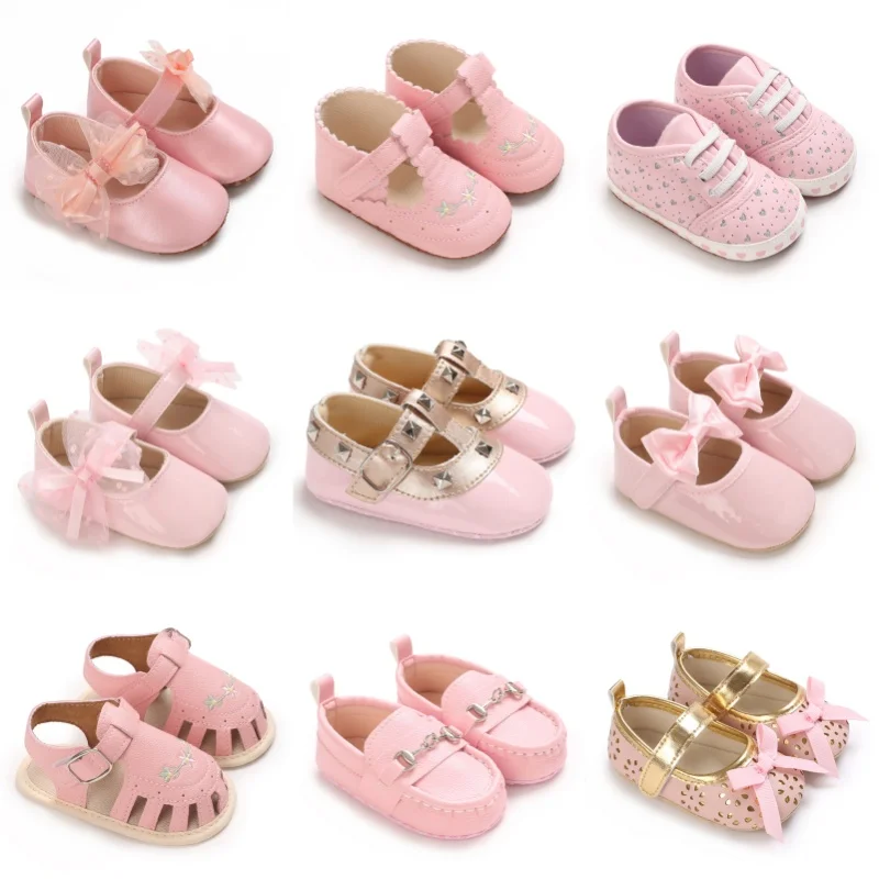 Frühling Sommer und Herbst Baby Schuhe 0-1 Jahre Alte Prinzessin Schuhe Für Weibliche Babys Anti Slip Weiche Sohlen wanderschuhe