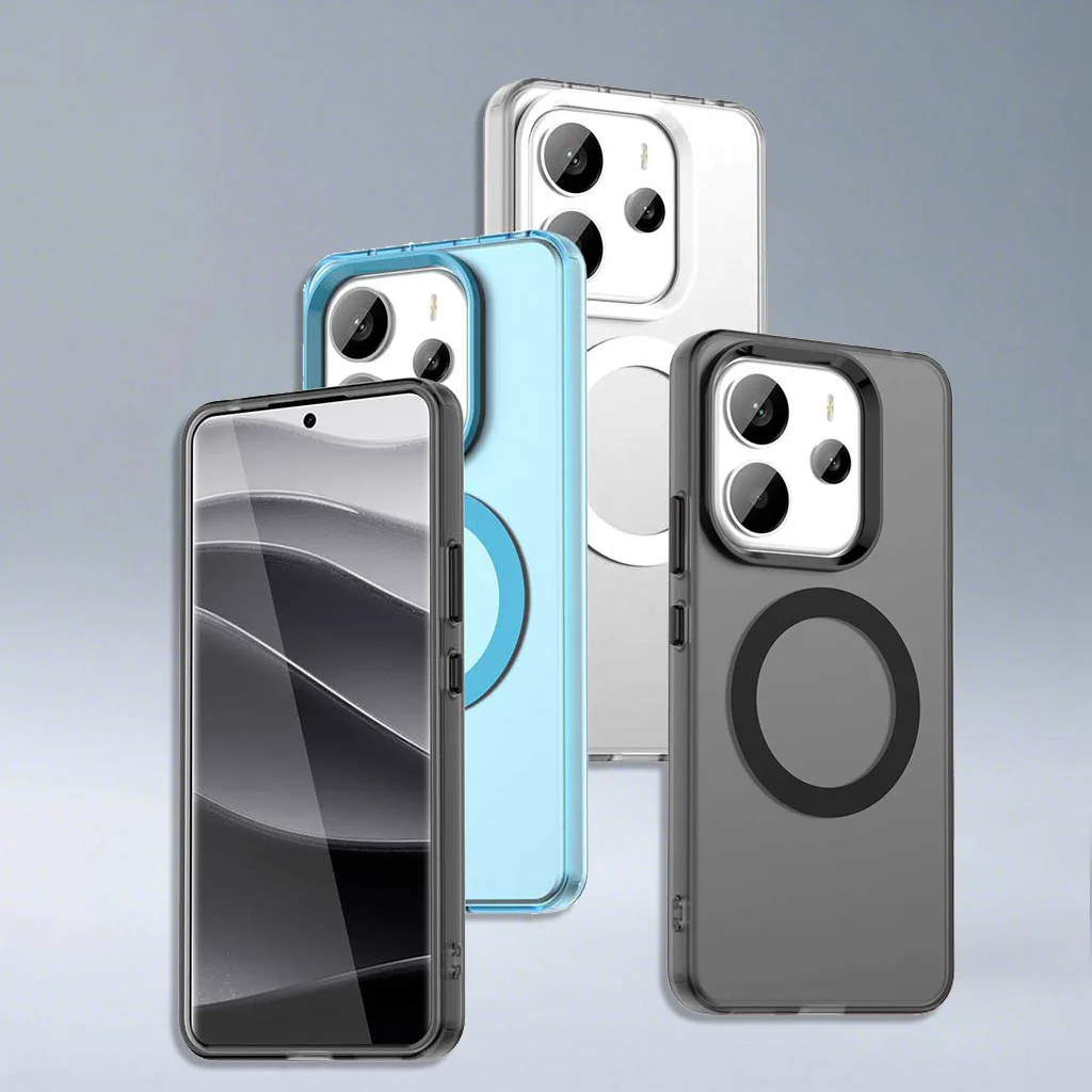 Magnetische Handyhülle für Xiaomi Redmi Note 14 Pro 4G Hülle Magsafe Wireless Charge Matte stoßfeste Abdeckung für Redmi Note 14 Image