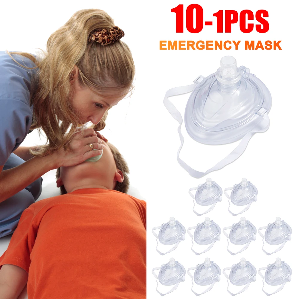 Professionelle CPR-Atemmaske mit Einwegventil, wiederverwendbare Atemschutzmaske, schützendes Erste-Hilfe-Notfallrettungsgerät Image