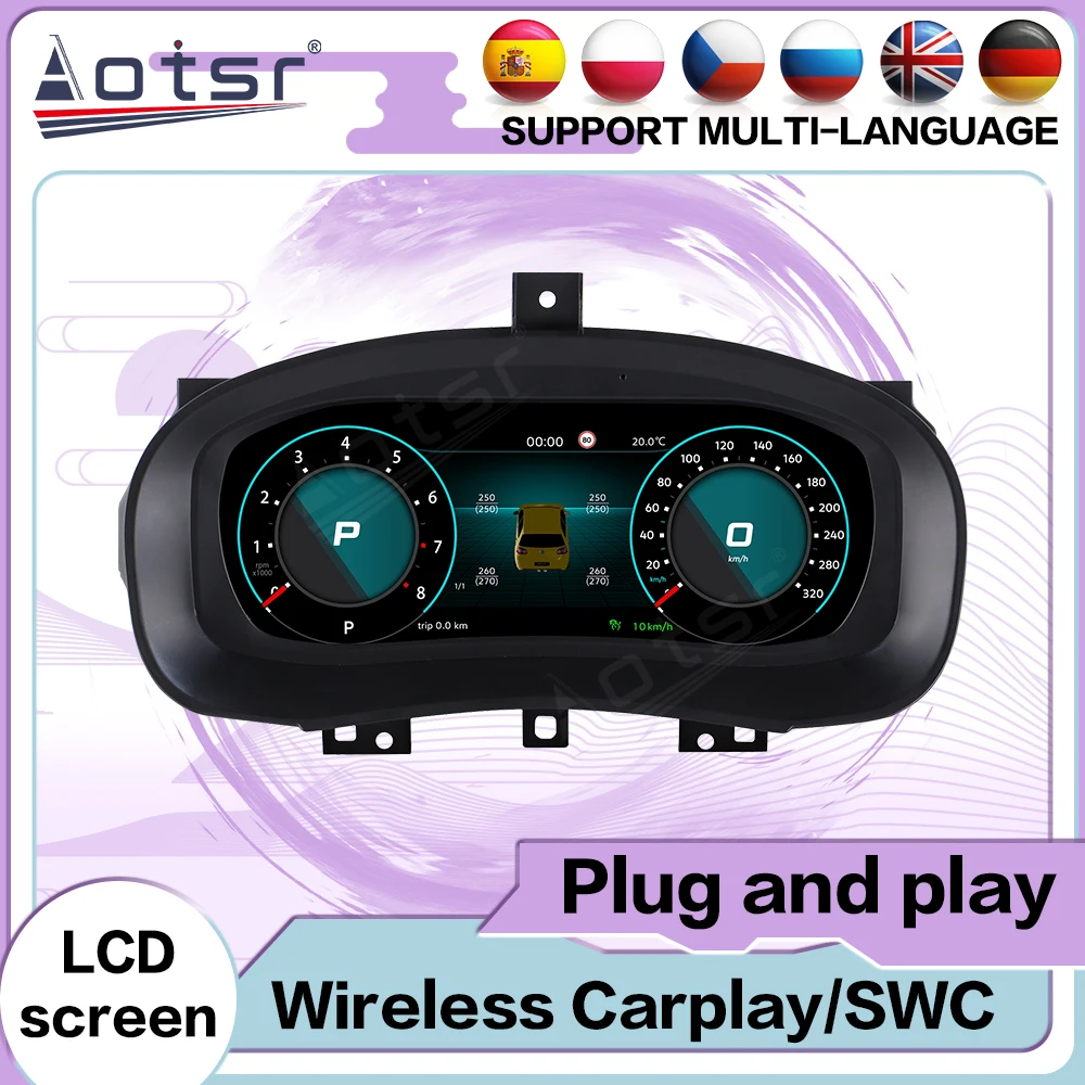 Unterstützt Wireless CarPlay für Volkswagen Skoda Fabia Serie 12,3 Zoll Digital Dashboard Cockpit Virtual Instrument Upgrade Kit Image