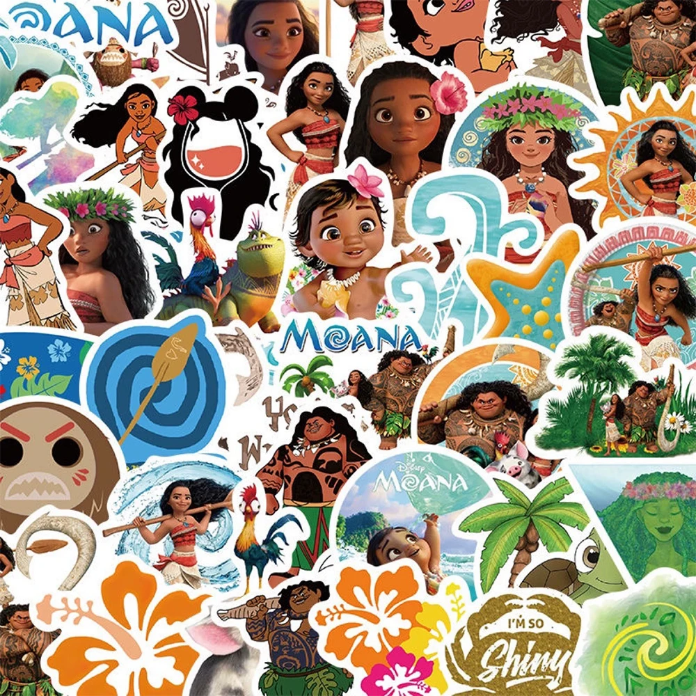 10/30/50 Stück Disney Cartoon Film Moana Aufkleber Anime Aufkleber Dekoration DIY Skateboard Telefon Gepäck Niedliche Graffiti Aufkleber Geschenke Image