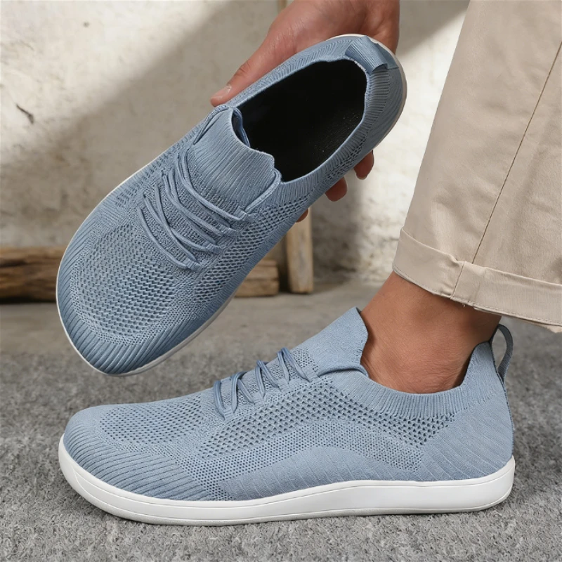Unisex Barfuß Breite Zehen Schuhe Frauen Männer Atmungsaktive Mesh Minimalistischen Turnschuhe Slip auf Wanderschuhe Männlich Outdoor Casual Schuhe Männer