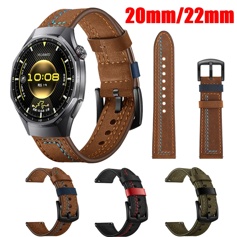 Strap Für Huawei Uhr GT 6 GT6Pro 46mm Leder Armband Für Huawei Uhr GT6Pro GT5 GT4 GT3 GT 46mm 42mm Armband Zubehör Image