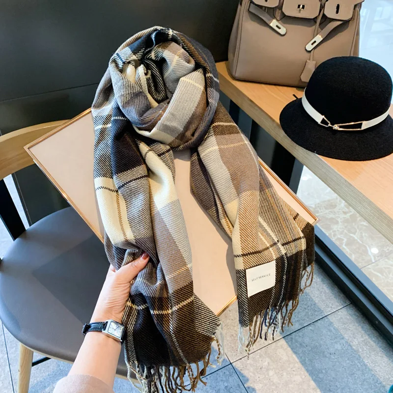 Unisex Bestseller Plaid Schal Neu Herbst Winter Warm Halswärmer Vielseitig Ästhetisch Trendy Image