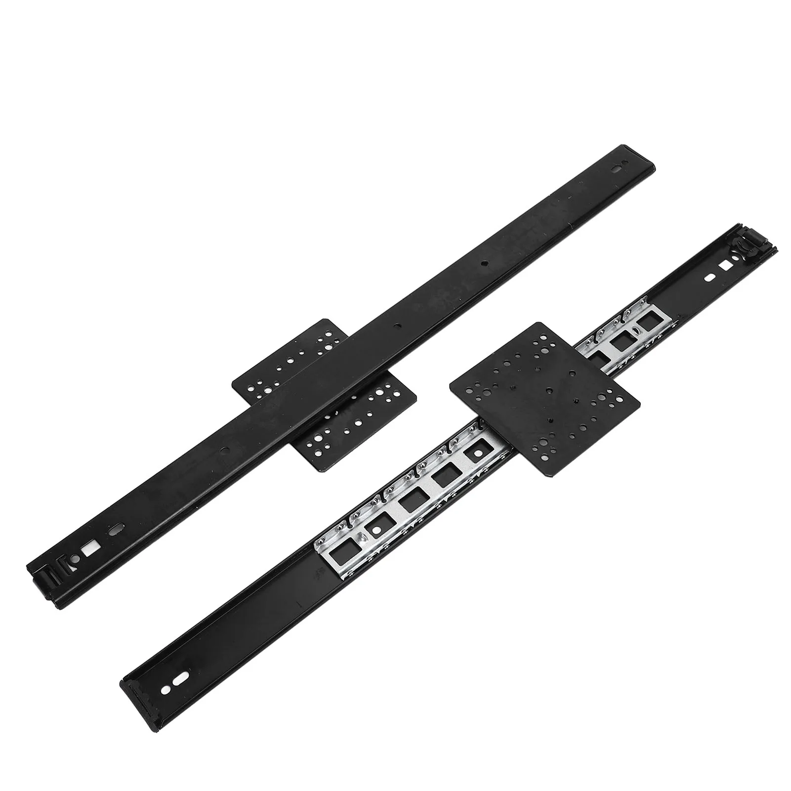 1 Paar 20 Zoll Schiebetürschiene, 35 mm Breite, 20 kg belastbar, verdeckte Schiebetürschiene für Schrank, Schrank, Gleitschiene