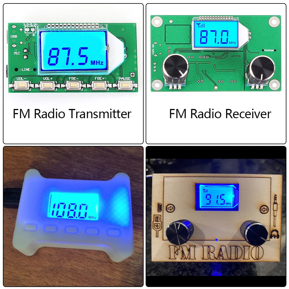 FM Radio Sender Empfänger Modul DSP PLL 87-108MHz Digitale Drahtlose Mikrofon Bord Multi-funktion Frequenz Modulation Image