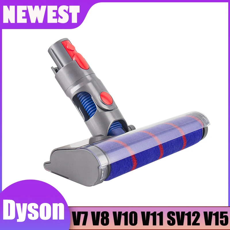 Für Dyson V7 V8 V10 V11 SV12 V15 Soft Slim Roller Pinsel Kopf Cordless Stick Staubsauger Teile Hartholz Boden Befestigung Image