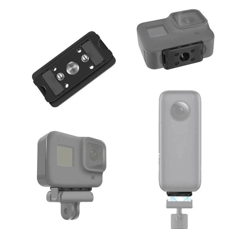 Magnetischer Adapter 1/4" ARRI Stativ-Grundplatte für GoPro 13 12 11 10 DJI OSMO ACTION 5pro 4 3 2 Insta360 X5 X4 X3 Kamera Image