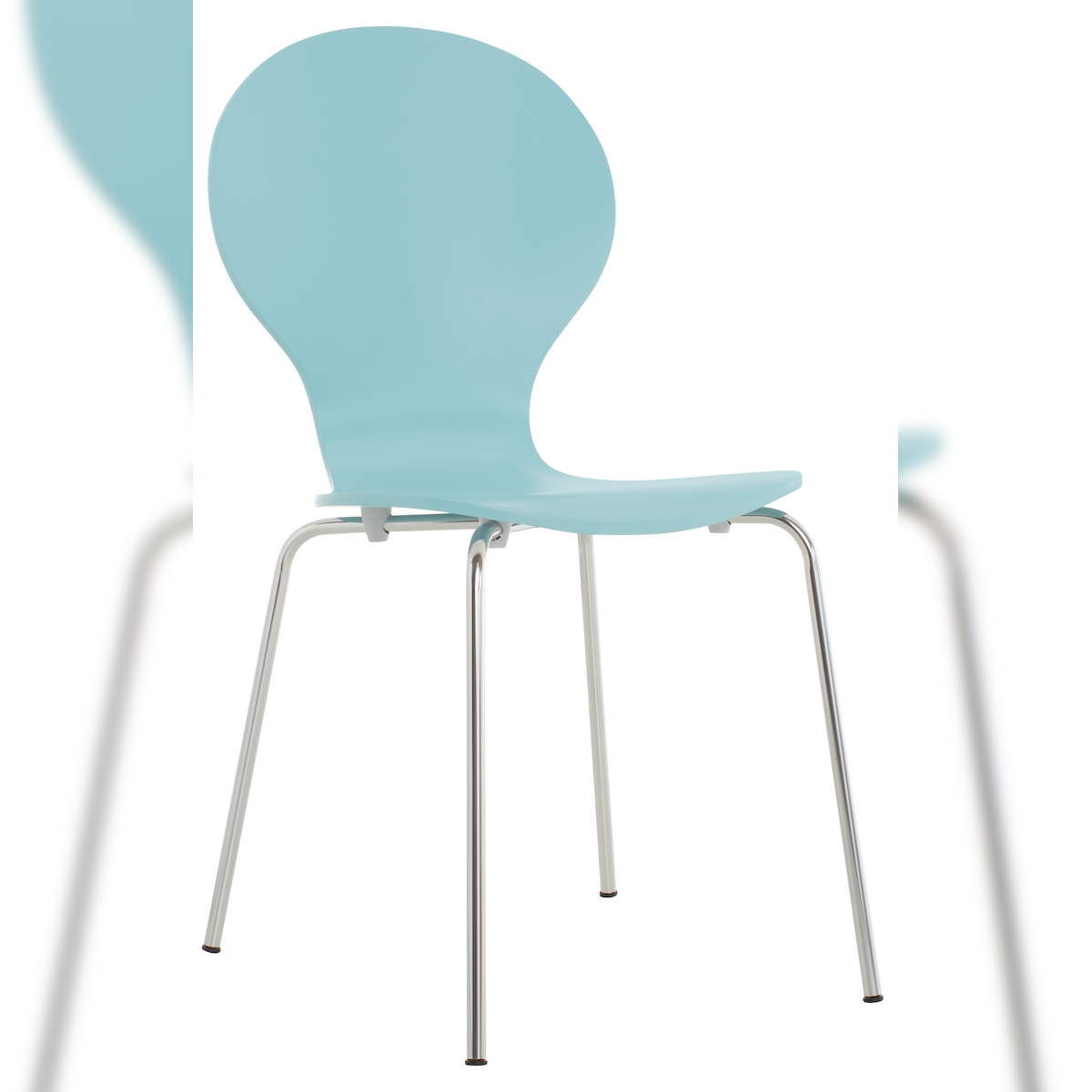 DELUKE Besucherstuhl ATHENS - Holz Hellblau 43x45x86 cm | Besucherstühle Konferenzstuhl Wartezimmerstuhl Bürostühle Bürostuhl Konferenzraum Wartezimmer Image