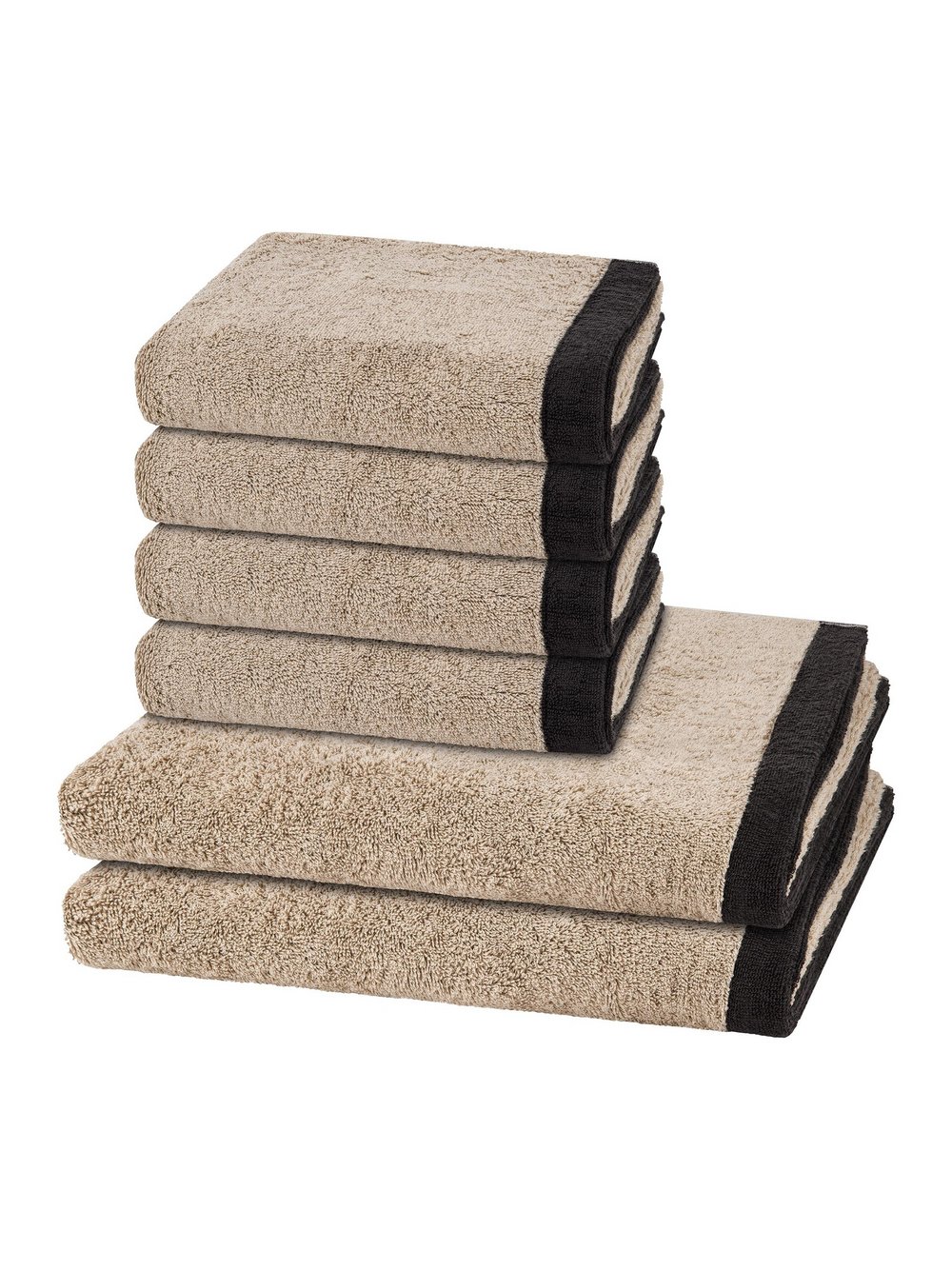 Cawö Handtuchset 6-teilig Damen beige, ONE SIZE Image