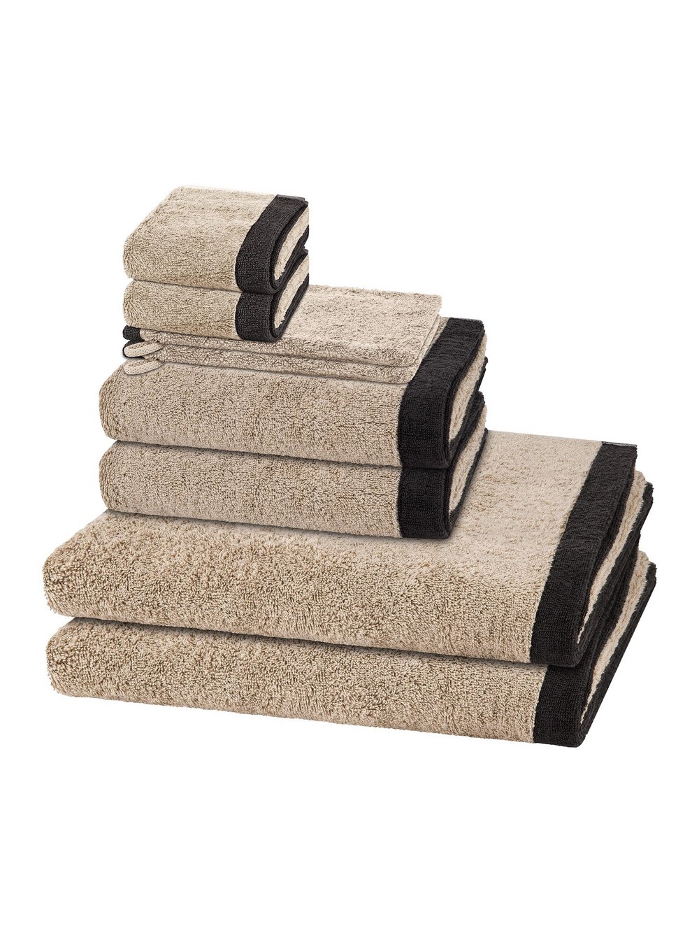 Cawö Handtuchset 8-teilig Damen beige, ONE SIZE Image