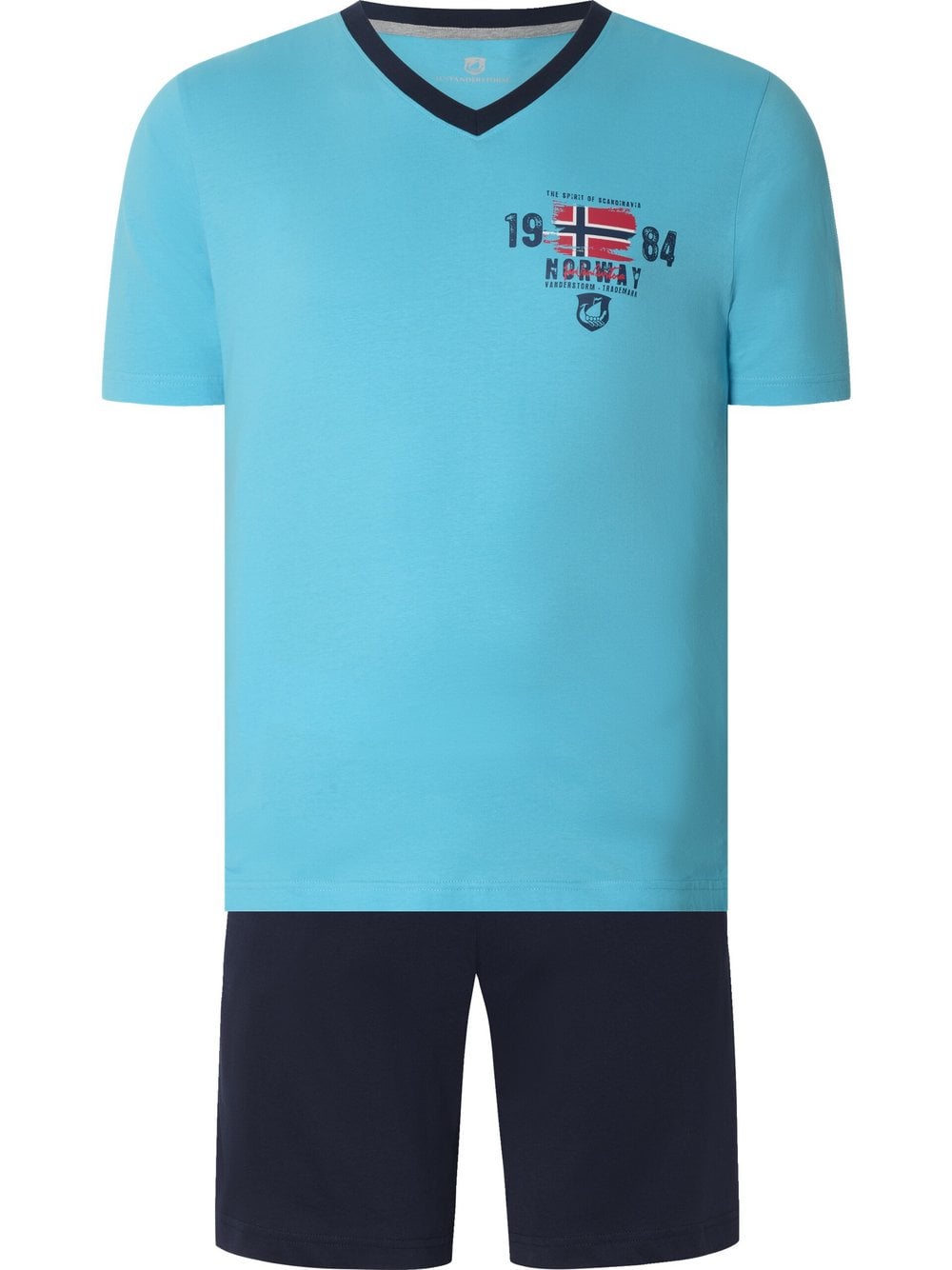 Jan Vanderstorm Kurzer Schlafanzug Herren türkis, XXXL Image