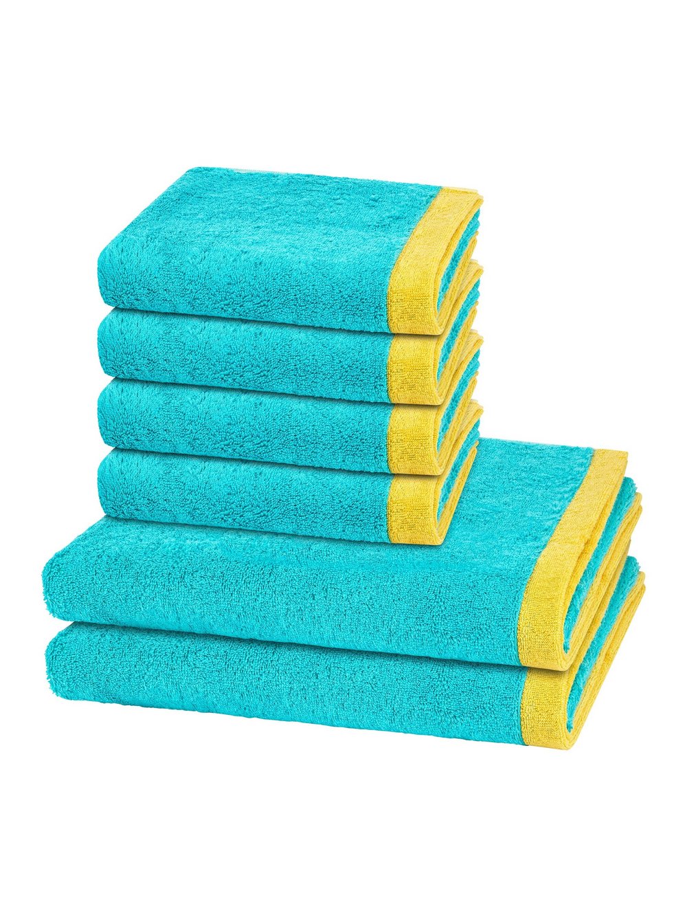 Cawö Handtuchset 6-teilig Damen türkis, ONE SIZE Image