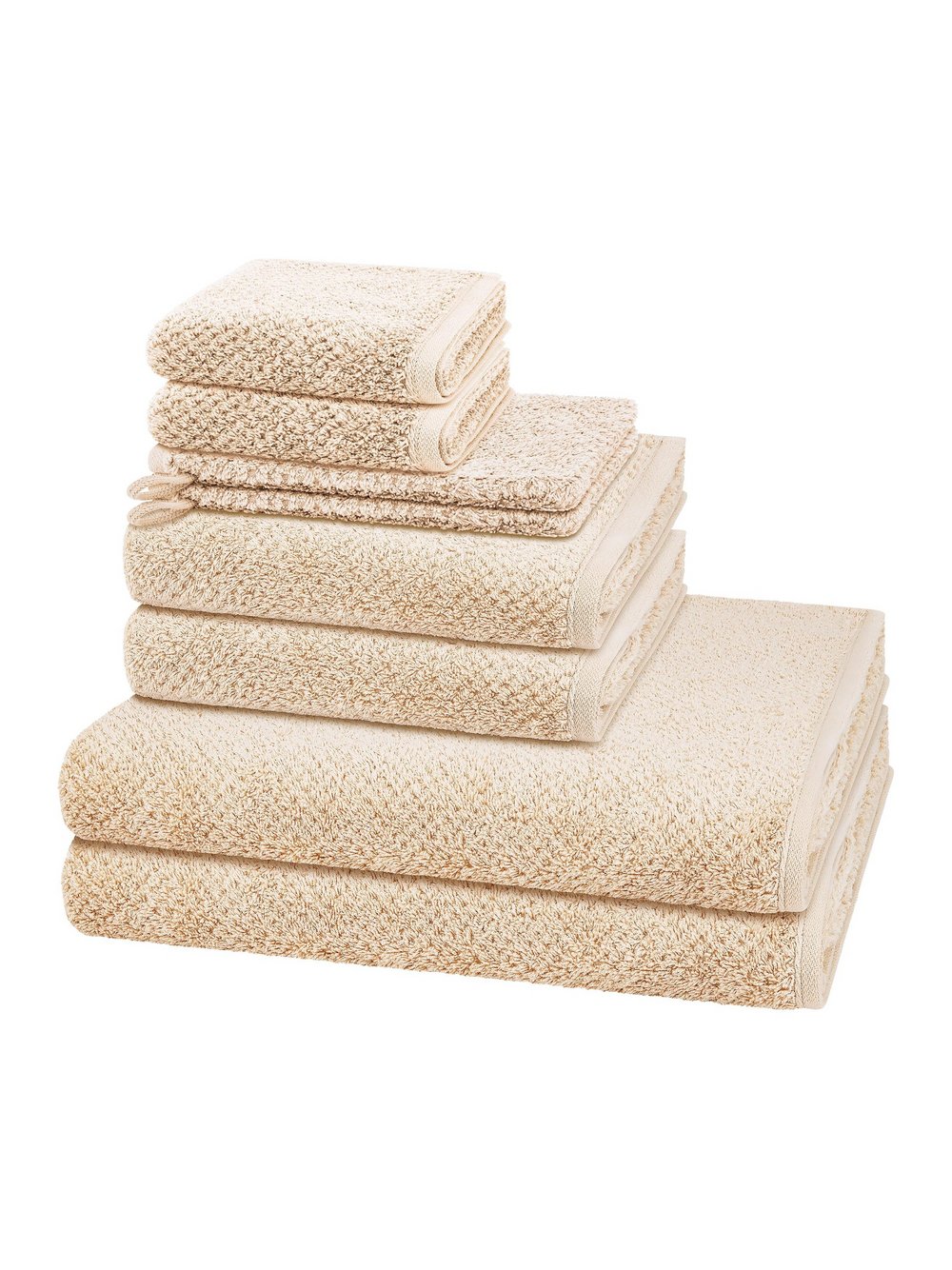 Cawö Handtuchset 8-teilig Damen beige, ONE SIZE Image