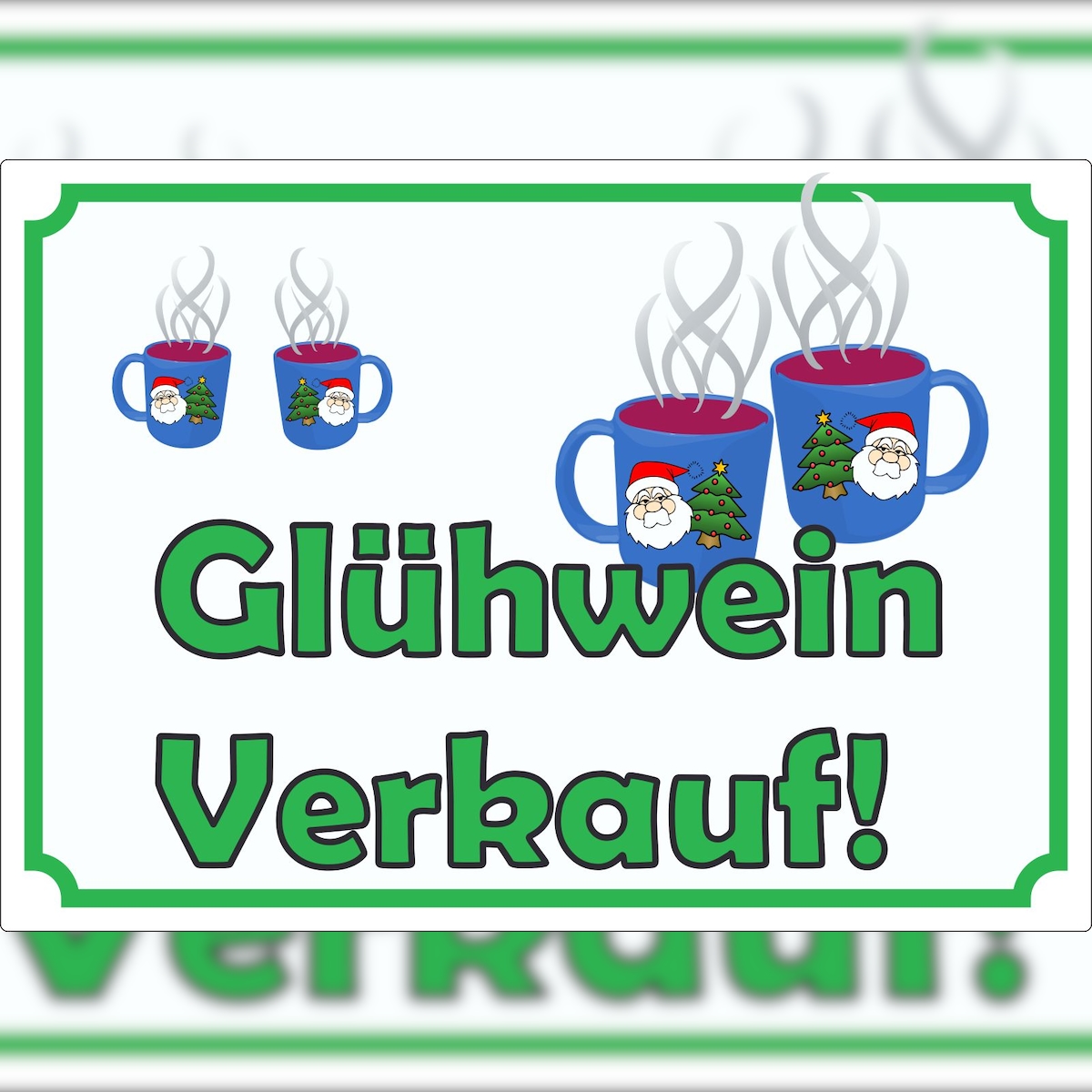 HB-Druck Glühwein Werbeaufkleber Aufkleber A8 (52x74mm) Image