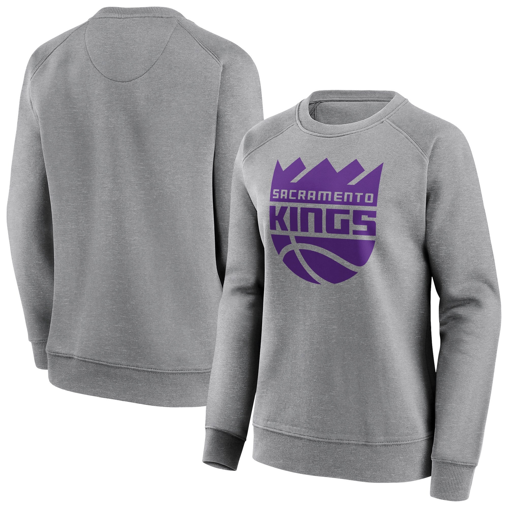 Sacramento Kings Fanatics Branded Iconic Mono Logo Graphic Crew Sweatshirt - Sportgrau - Damen