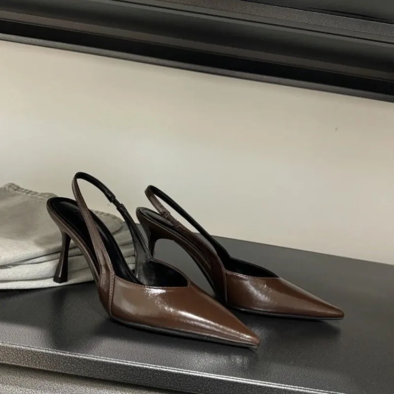 Neue Stil Hochhackige Sandalen Frauen Spitz Elegante Schuhe Sexy Mode Pumpen Luxus Designer Marke Kleid Zapatos De Mujer