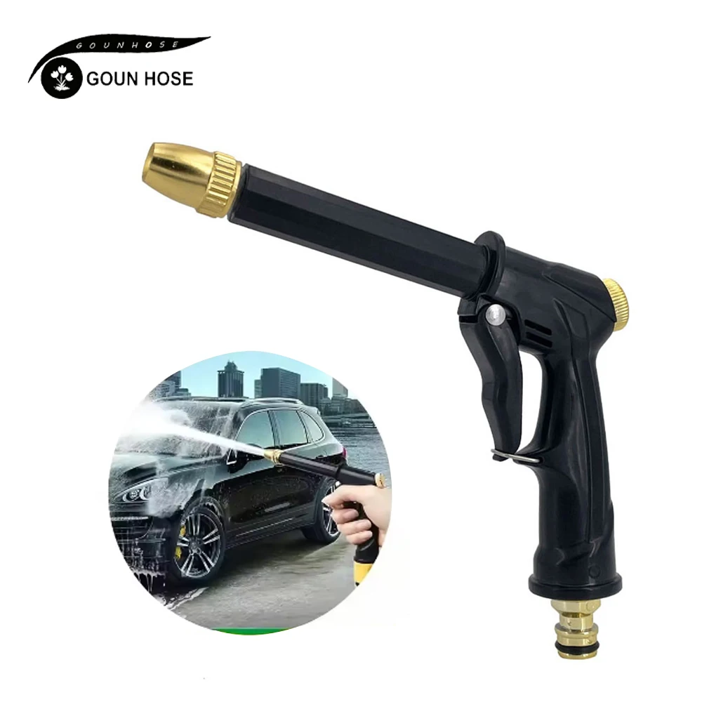 1PC Hochdruck Auto Waschen Wasser Pistole Haushalt Auto Waschen Werkzeug Lange Stange Einstellbare Spray Garten Bewässerung GOUN SCHLAUCH Image