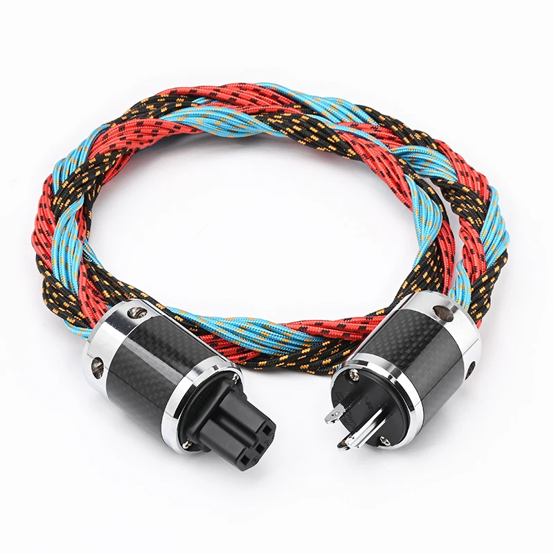 ATAUDIO HiFi-Stromkabel für Verstärker, CD, reines Kupfer, US-AU-EU-Anschlussstecker, hochwertiges Netz-Audiokabel für Stecker auf Buchse Image