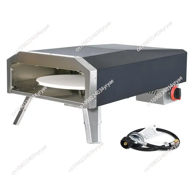 Automatischer rotierender kommerzieller Gas-Pizzaofen aus Edelstahl, langlebiger Outdoor-Toaster, Heim-Pizza Image