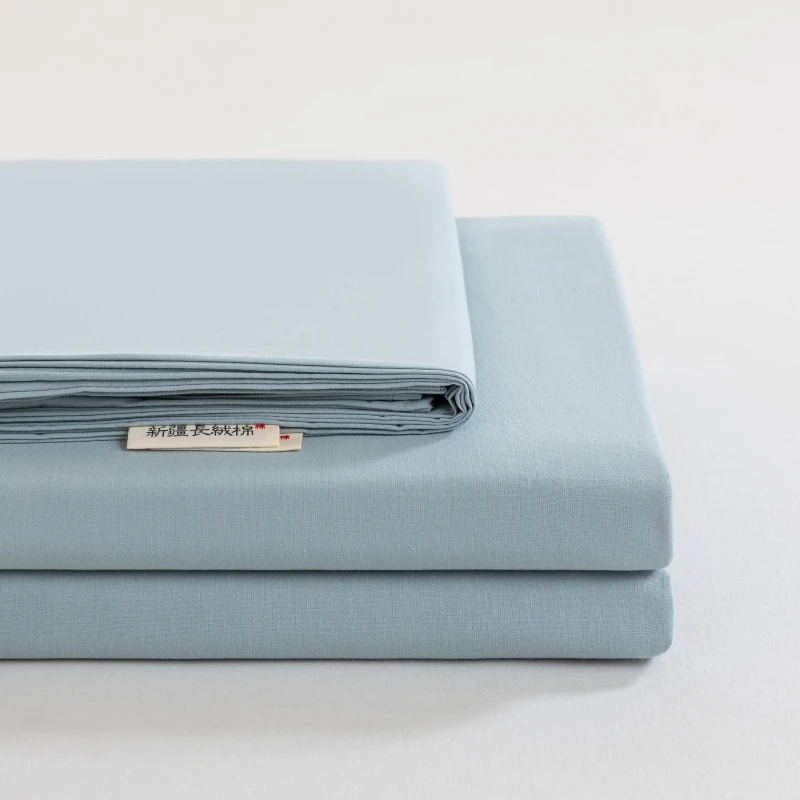 Bettlaken aus 100 % Baumwolle, Bettlaken für Doppelbett, einfarbig, einfarbig, Bettlaken, Einzel-/Queen-/King-Flachbettlaken, Bettwäsche für Zuhause Image