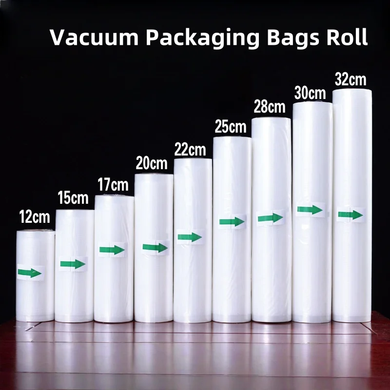 5 m/Rolle Vakuumverpackungsbeutel, Rolle, Vakuumierbeutel für Lebensmittel, vakuumverpackte Beutelrolle, Vakuum-Aufbewahrungsbeutel, Vakuumbeutelrollen Image
