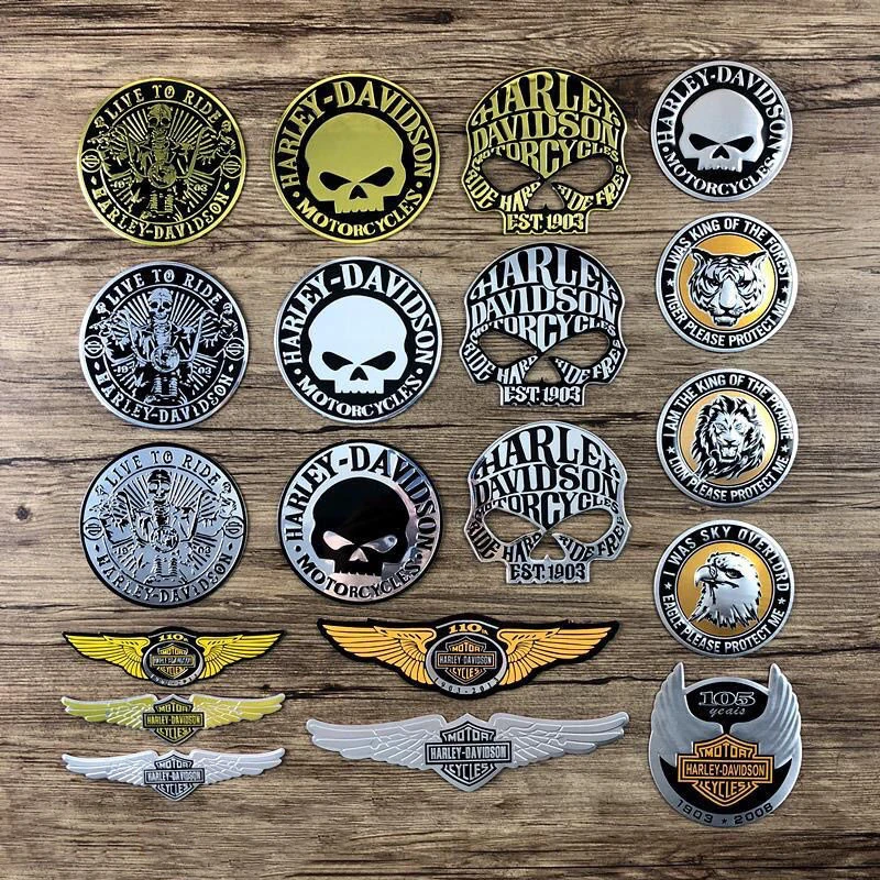 Adesivi in lega di alluminio Logo decorativo Adesivi antigraffio per moto per Harley Davidson Sportster Badge Accessori per lo styling dell'auto