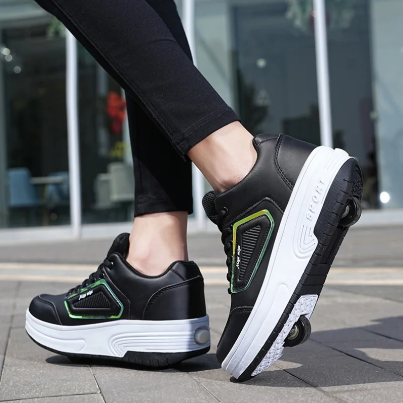 Neue Laufschuhe Kinder Casual Sneaker 4-Rad Erwachsene Kinder Outdoor Sport Dual-Use-Walk Rollschuh Schuhe Roller Für frauen