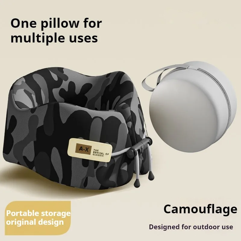 Memory-Schaum-Kissen mit Tragetasche, Reiseutensilien, U-förmige Kissen, Reisekissen, Nackenschutz, Nackenstütze Image
