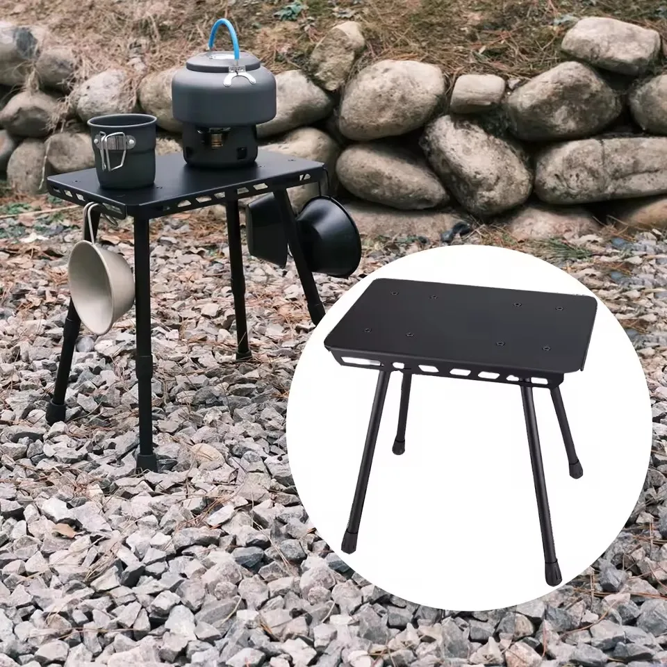 Tisch und Stuhl für den Außenbereich, Tisch mit doppeltem Verwendungszweck, anhebbarer tragbarer Hocker, Outdoor-Angeln, Campingstuhl, Schreibtisch