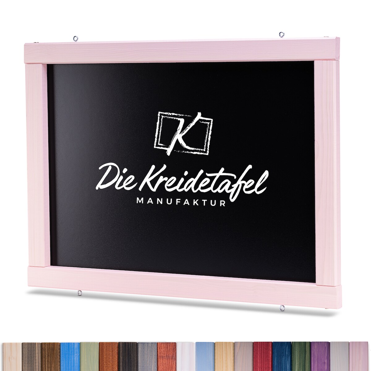 Die Kreidetafel Manufaktur Kreidetafel mit Holzrahmen / Zartrosa 120x60cm Image