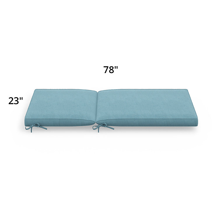 78" X 23" Sunbrella Double Cushion - Knife Edge, Knife Edge/Coastal Stripe - Grandin Road