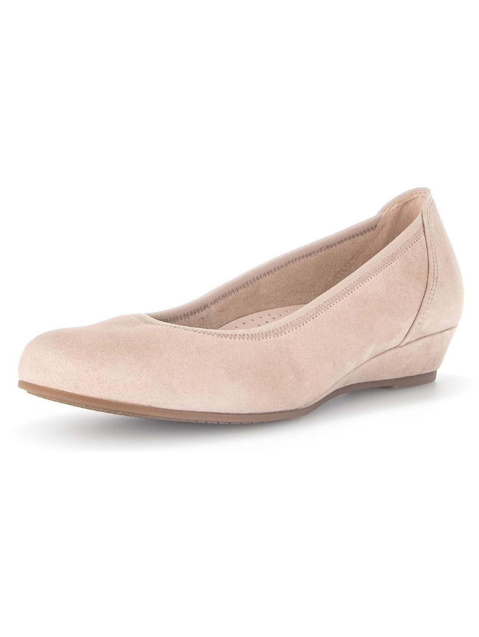Ballerina GABOR COMFORT "Gabor Comfort Ballerinas Veloursleder", Damen, Gr. 40, rosa, Veloursleder, Schuhe Ballerina