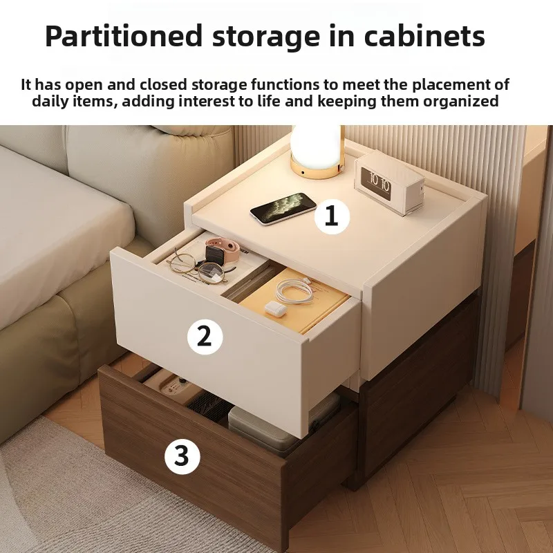 Nachttisch mit Stauraum, Nachttisch für Schlafzimmer Image