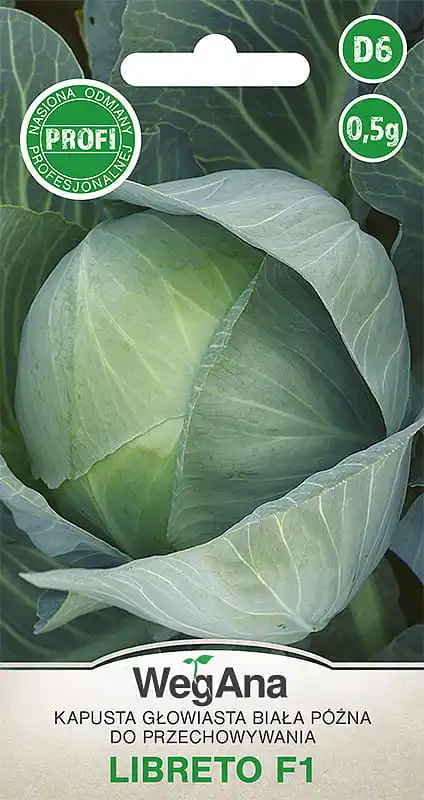 Weiße Libreto F1-Kopfkohlsamen 0,5 g VegAna-Gemüsekohlsamen Image
