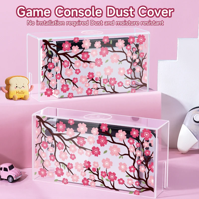 Eine transparente Acryl-Staubschutzhülle für Switch NS/OLED-Spielekonsolen, die Sturz- und Kratzschutz ermöglichen. Image