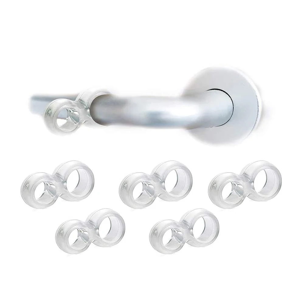 1–20 Stück Türgriffstopper, transparentes PVC, einfach zu installieren, Türgriffdüse, Schalldämpfer, Crash-Absorber für Büro, Zuhause, Schlafzimmer Image