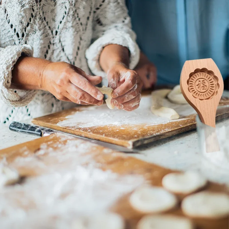 1 pc Mooncake Form machen Mitte Herbst Kuchen DIY handgemachte Druck Fudge Käse Bohnen Kuchen form nach Hause Backen Requisiten Image