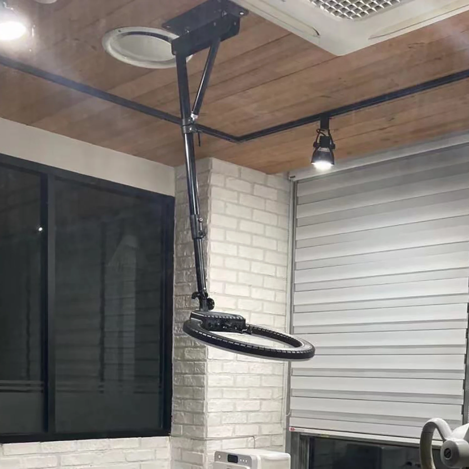 Fausto Wandmontierter Hängeleuchteständer, Fotografie-Beleuchtung, Stativ, 45,7 cm, Ringlicht, Shop, Studio, Make-up, Schönheit, Wimpern Image